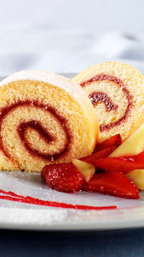 Strawberry Jam Swiss Roll