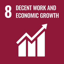 SDG logo 8: Decent work and economic growth